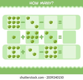 How many cartoon tomatillo. Counting game. Educational game for pre shool years kids and toddlers