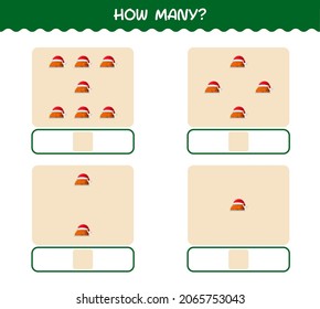 How many cartoon turkey. Counting game. Educational game for pre shool years kids and toddlers
