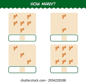 How many cartoon turmeric. Counting game. Educational game for pre shool years kids and toddlers