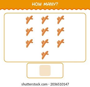 How many cartoon turmeric. Counting game. Educational game for pre shool years kids and toddlers
