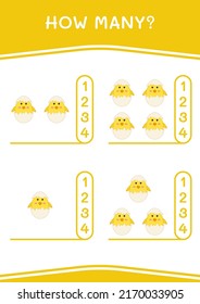 How Many Chick Game Children Vector Stock Vector (Royalty Free ...