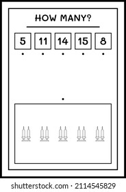 How many christmas candle, game for children. Vector illustration, printable worksheet