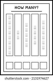 How many christmas candle, game for children. Vector illustration, printable worksheet