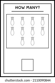 How many christmas light, game for children. Vector illustration, printable worksheet