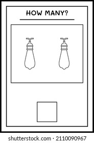 How many christmas light, game for children. Vector illustration, printable worksheet