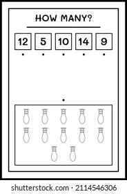 How many christmas light, game for children. Vector illustration, printable worksheet
