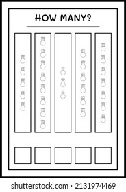 How many christmas light, game for children. Vector illustration, printable worksheet