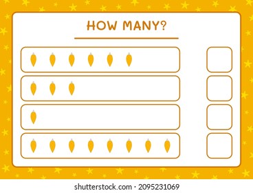 How many christmas ornament, game for children. Vector illustration, printable worksheet