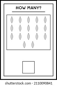How many christmas ornament, game for children. Vector illustration, printable worksheet