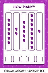 How many Coffin, game for children. Vector illustration, printable worksheet