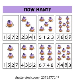 How many. Count how many objects are hidden in the picture. How many objects are in the picture? Vector illustration