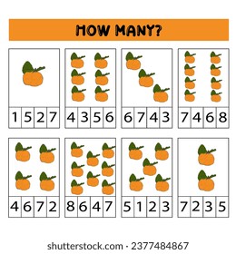 How many. Count how many objects are hidden in the picture. How many objects are in the picture? Vector illustration