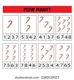 How many. Count how many objects are hidden in the picture. How many objects are in the picture? Vector illustration