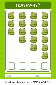 How many counting game with backpack. worksheet for preschool kids, kids activity sheet