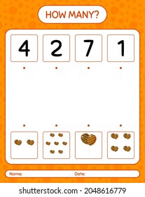 How many counting game with balloon. worksheet for preschool kids, kids activity sheet