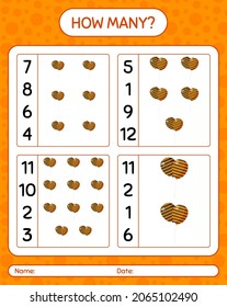 How many counting game with balloon. worksheet for preschool kids, kids activity sheet