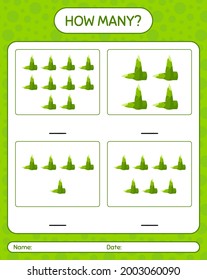 ¿Cuántos de los juegos de conteo con fotos de bambú? hoja de trabajo para niños de preescolar, hoja de actividades para niños, hoja de trabajo imprimible