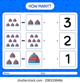¿Cuántos juegos de conteo con beanie? hoja de trabajo para niños de preescolar, hoja de actividades para niños