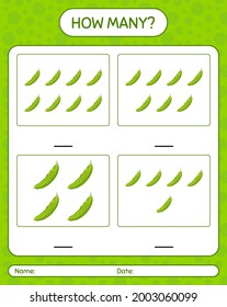 How many counting game with bitter melon. worksheet for preschool kids, kids activity sheet, printable worksheet