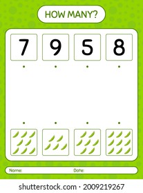 How many counting game with bitter melon. worksheet for preschool kids, kids activity sheet, printable worksheet