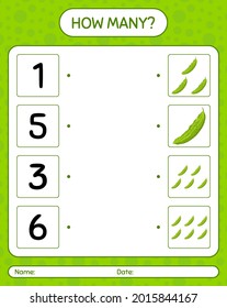 How many counting game with bitter melon. worksheet for preschool kids, kids activity sheet, printable worksheet