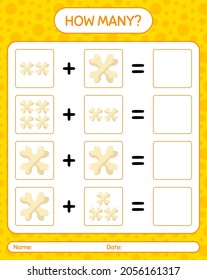 How many counting game with bone. worksheet for preschool kids, kids activity sheet