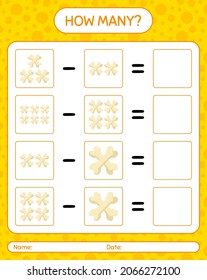 How many counting game with bone. worksheet for preschool kids, kids activity sheet