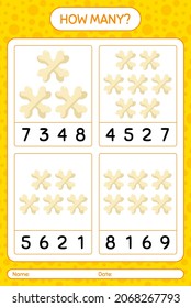 How many counting game with bone. worksheet for preschool kids, kids activity sheet