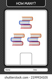 ¿Cuántos juegos de conteo con libro? hoja de trabajo para niños de preescolar, hoja de actividades para niños