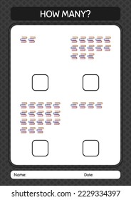 How many counting game with book. worksheet for preschool kids, kids activity sheet