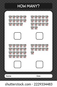 How many counting game with calculator. worksheet for preschool kids, kids activity sheet