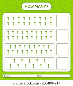 How many counting game with celery. worksheet for preschool kids, kids activity sheet, printable worksheet