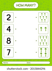 How many counting game with celery. worksheet for preschool kids, kids activity sheet, printable worksheet