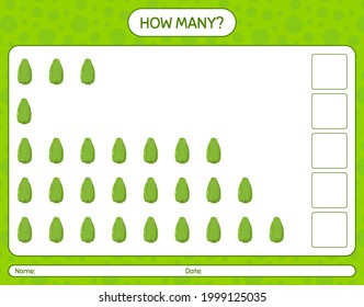 How many counting game with chayote. worksheet for preschool kids, kids activity sheet, printable worksheet