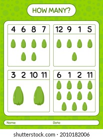 How many counting game with chayote. worksheet for preschool kids, kids activity sheet, printable worksheet