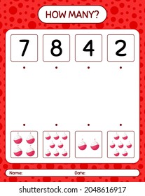 How many counting game with chemistry tube. worksheet for preschool kids, kids activity sheet