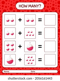 How many counting game with chemistry tube. worksheet for preschool kids, kids activity sheet