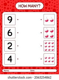 How many counting game with chemistry tube. worksheet for preschool kids, kids activity sheet