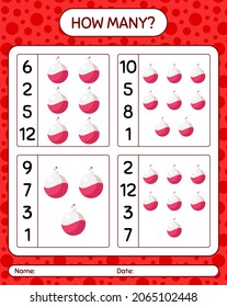 How many counting game with chemistry tube. worksheet for preschool kids, kids activity sheet
