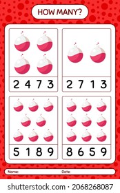 How many counting game with chemistry tube. worksheet for preschool kids, kids activity sheet