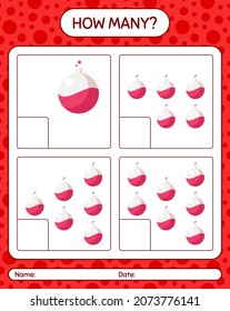 How many counting game with chemistry tube. worksheet for preschool kids, kids activity sheet