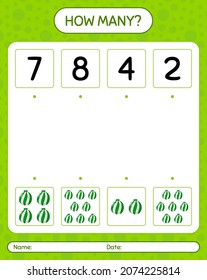 How many counting game with christmas ornament. worksheet for preschool kids, kids activity sheet