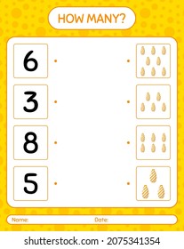How many counting game with christmas ornament. worksheet for preschool kids, kids activity sheet
