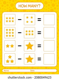 How many counting game with christmas ornament. worksheet for preschool kids, kids activity sheet
