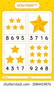 How many counting game with christmas ornament. worksheet for preschool kids, kids activity sheet