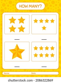 How many counting game with christmas ornament. worksheet for preschool kids, kids activity sheet