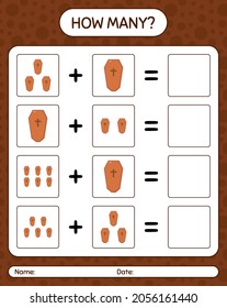 ¿Cuántos de los partidos con ataúd. hoja de trabajo para niños de preescolar, hoja de actividades para niños