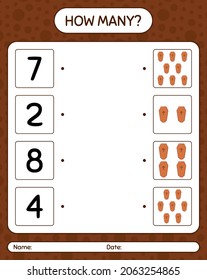 How many counting game with coffin. worksheet for preschool kids, kids activity sheet