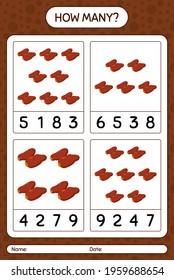 How many counting game with dates fruit. worksheet for preschool kids, kids activity sheet, printable worksheet