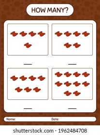 How many counting game with dates fruit. worksheet for preschool kids, kids activity sheet, printable worksheet